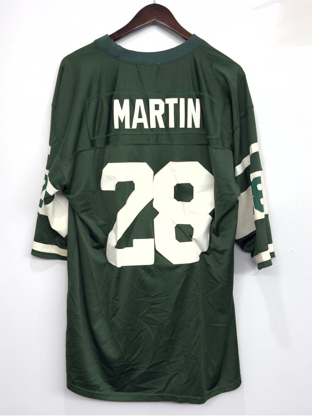 Reebok Authentic Sewn New York Jets NFL Curtis Martin #28 Jersey Size Large Mens